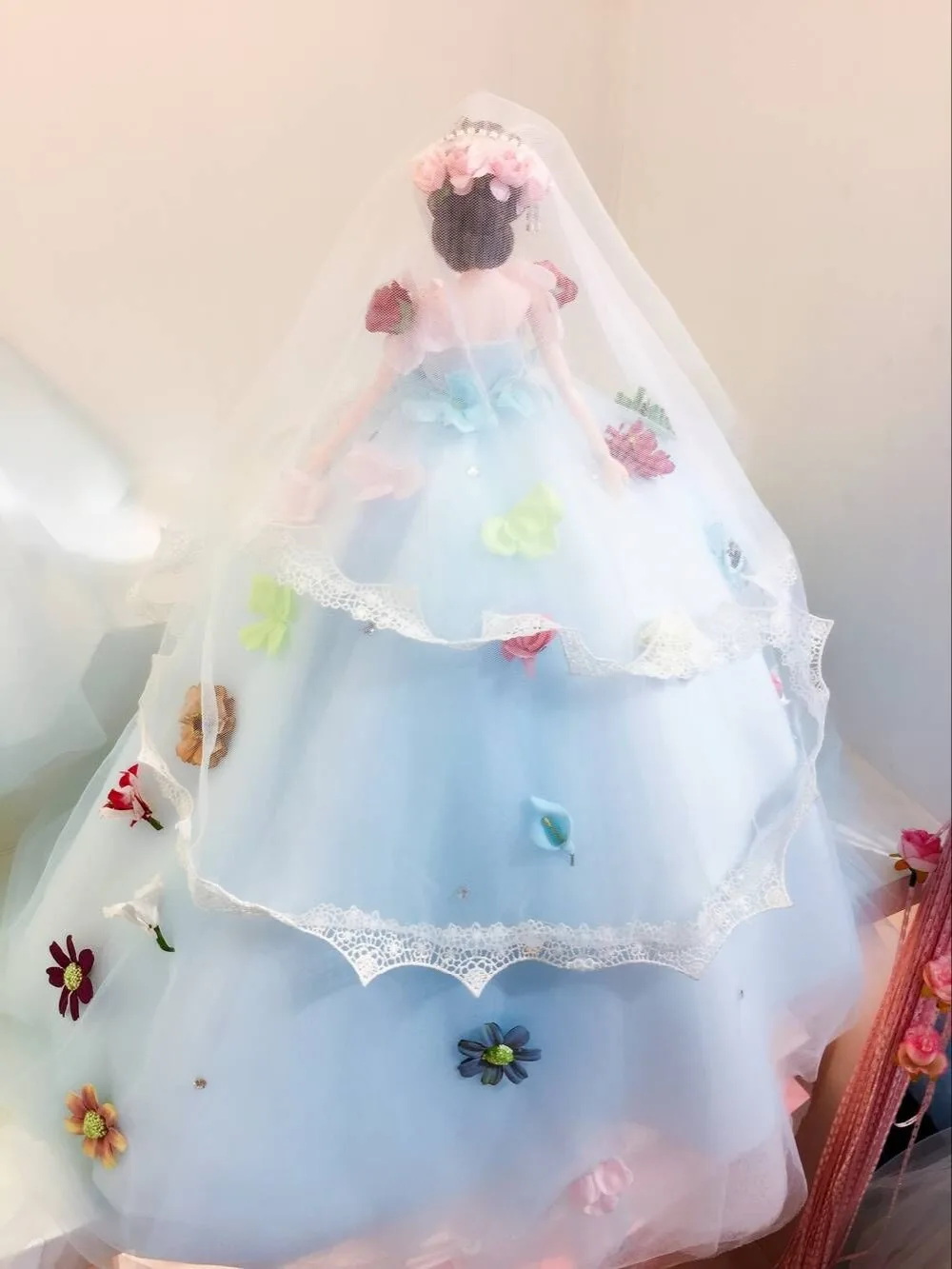 70cm Flower Fairy Doll With High Quality Handmade Wedding Dress Luxury Flower Princess Girl Child Present Decorative ornaments