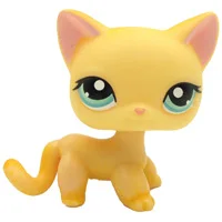 Лпс стоячки кошки Игрушки для кошек lps, редкие подставки, маленькие короткие волосы, котенок, розовый#2291, серый#5, черный#994,, коллекция фигурок для питомцев - Цвет: 339