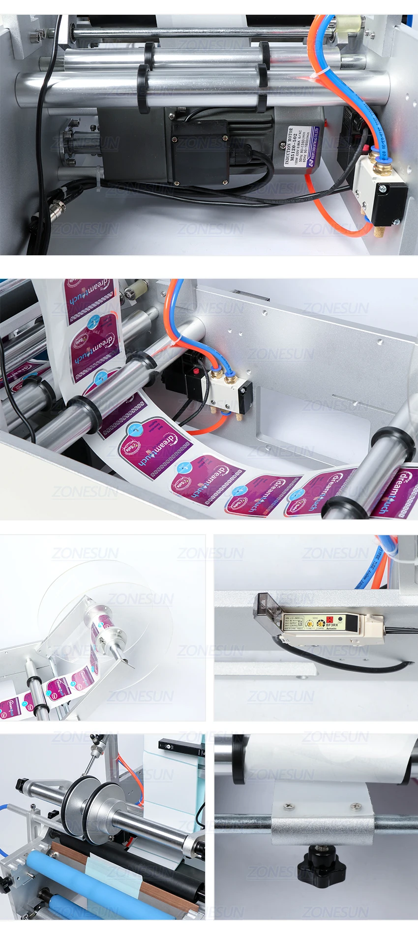 ZONESUN полуавтоматическая XL-T801 Модель ПЭТ пластиковая Жестяная Банка круглая стеклянная вода молоко соковыжималка бутылка этикеточная