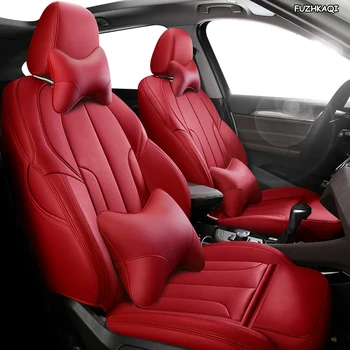 

FUZHKAQI Custom Leather car seat cover For Geely Emgrand EC7 Jingang Yuanjing GX7 GC7 GX2 UFO SC3 SC5 SC6 SX7 car seats protect
