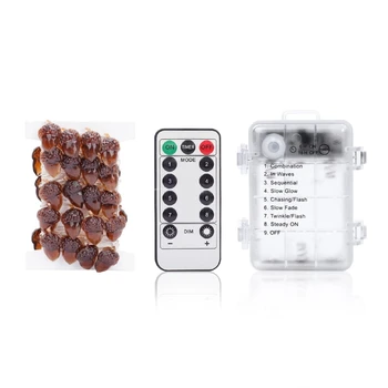 

2/3/4m Acorn Pinecone LED Waterproof String Lights Battery Powered with 8 Modes