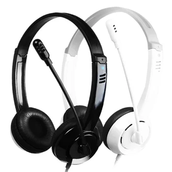 

Wired Headset with Mic Stereo Gaming Headphone for PC Computer Listening Comprehension Training DU55