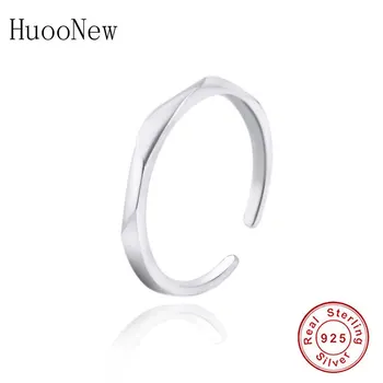 

100% 925 Silver Adjustable Faceted Finger Toe Open Rings For Women Bridal Wedding Party Promise Wholesale Joyas 2019 New Arrival
