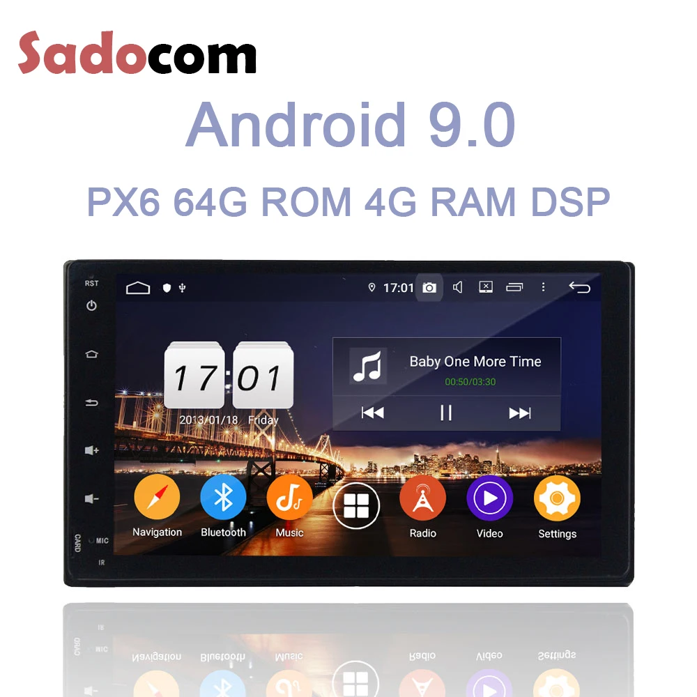 DSP 2 din TDA7851 Android 9,0 4 Гб Оперативная память+ 64 ГБ Автомобильный DVD плеер, Wi-Fi, 4G Радио RDS gps карта Bluetooth 4,2 для Тойота Королла