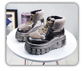 DEAT/ г. Повседневная бархатная обувь с круглым носком, ремешком и пряжкой, с мехом норки женские короткие зимние ботинки новая модная осенне-зимняя обувь, 19I-a208