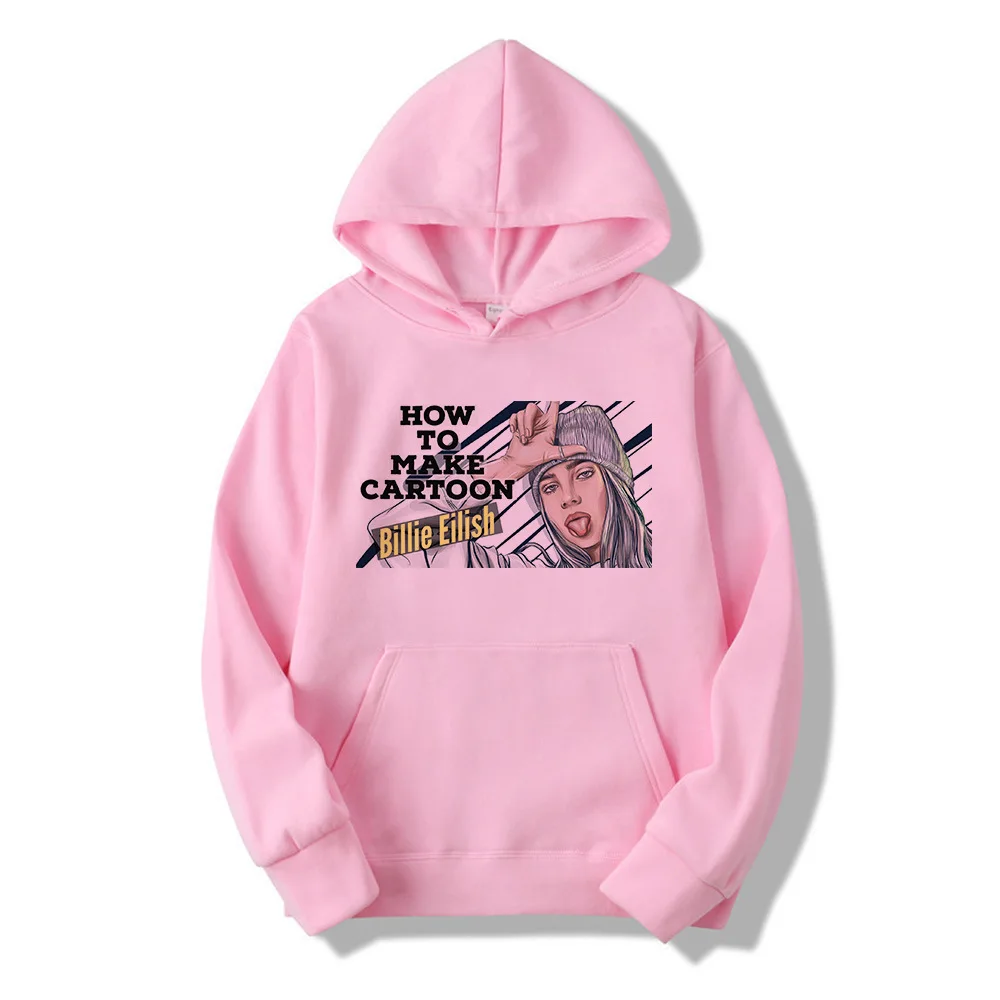 Billie Eilish, мужская толстовка с капюшоном, реглан, толстовка с капюшоном в стиле Харадзюку, хип-хоп, толстовка белого цвета
