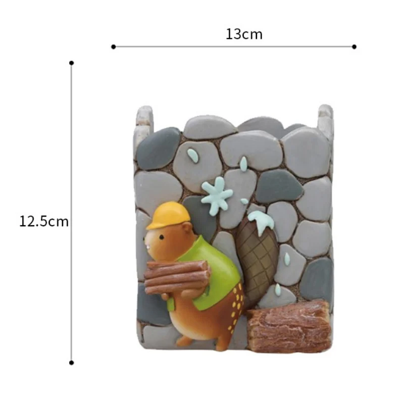 Cute Animal Plant Container Flowerpot Desktop Ornament Fleshy Flower Pot Cartoon Resin Home Decor Planter Desktop Flower Pots