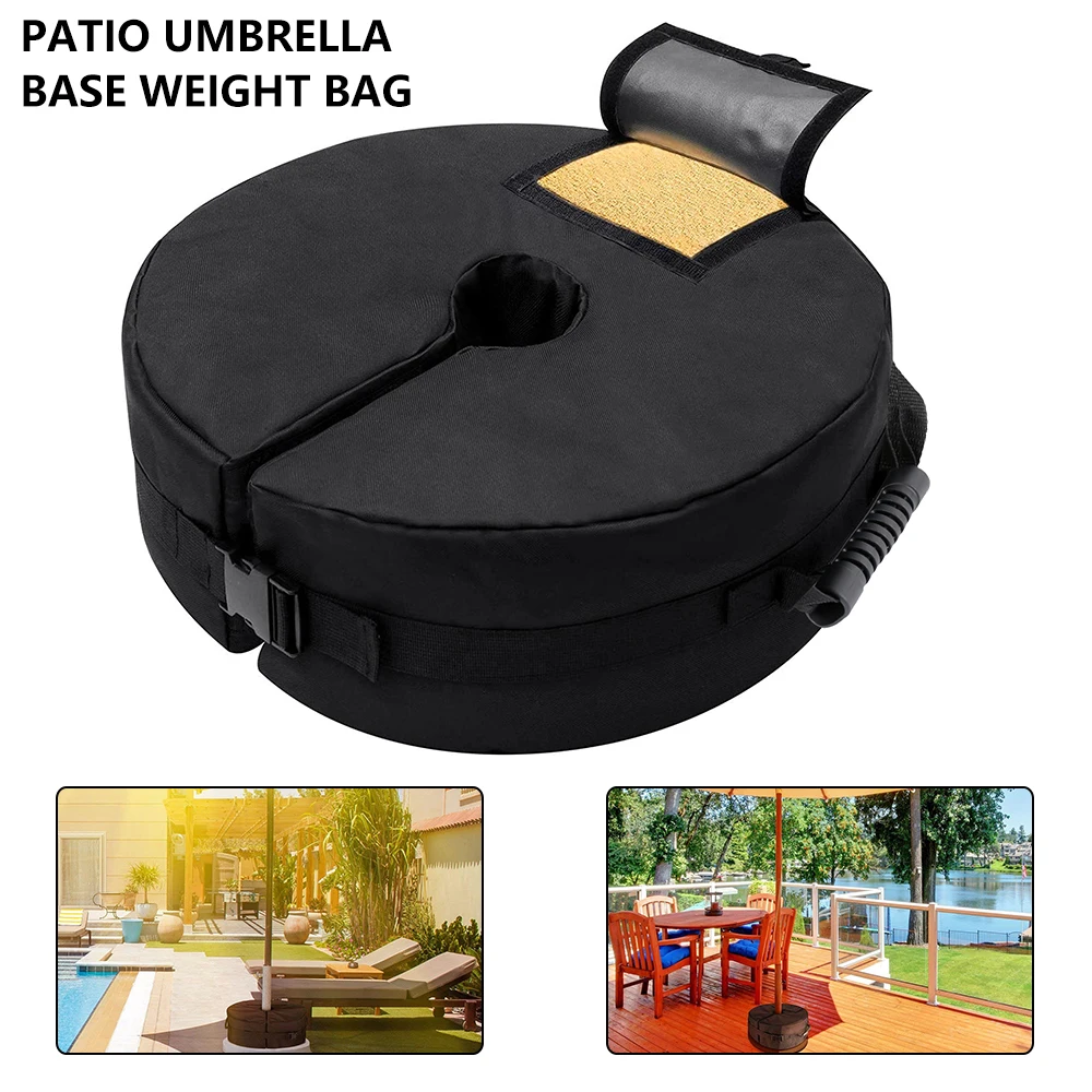 

Outdoor Umbrella Base Weight Bag Sunshade Parasol Base Bag Heavy Duty Detachable Round Sand Bag for Patio Cantilever Umbrellas