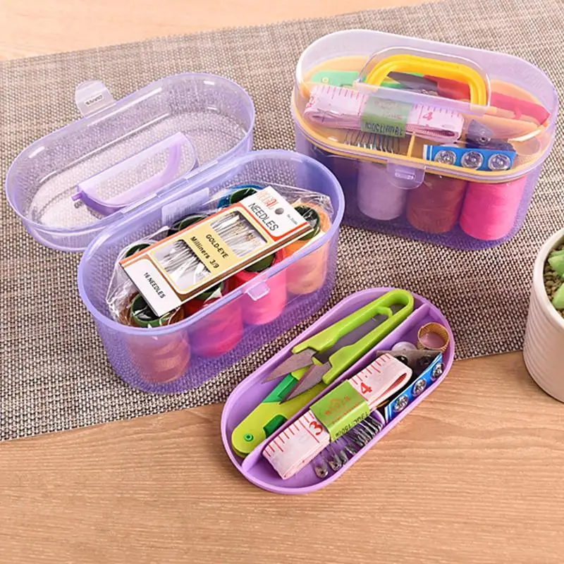 

1 set sewing kit for home Threader Needle Scissors Nippers Tape Measure with storage box craft Embroidery Quilting tool