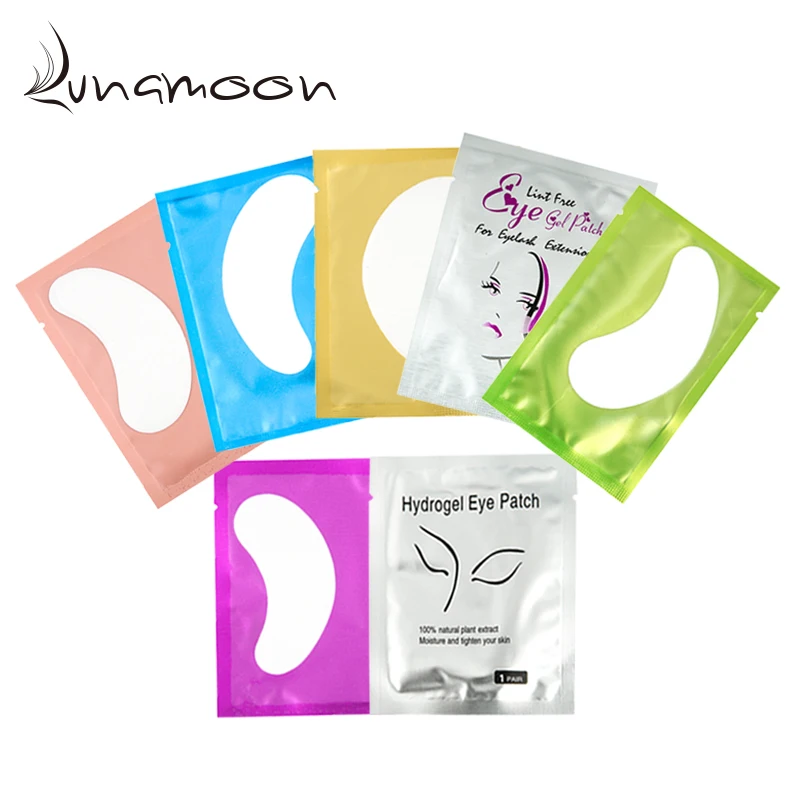 

50/100 Pairs/Lot Patches for Eyelash Extension Under Eye Pads Paper Patches Pink Lint free Stickers for False Eyelashes