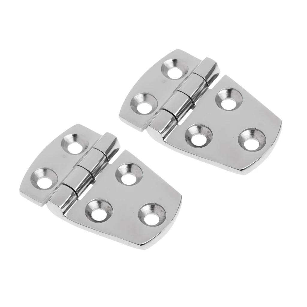 2pcs 57 X 38mm Boat Door Cabin Strap Hinge - Heavy Duty 316 Stainless Steel