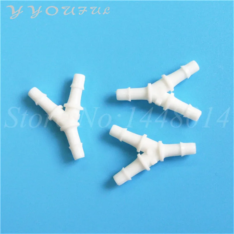Eco solvent UV printer ink tube connector Y shape for Epson DX4 DX5 head Roland Allwin Xuli Aifa damper clips 4X3MM 50pcs | Компьютеры и
