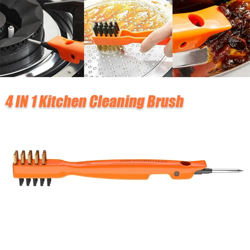 Cooktop Cleaning Brush Kitchen Dual Head Brush Stove Top Sink Scourer