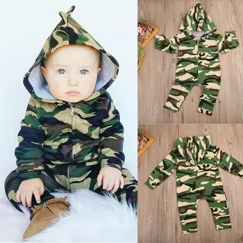 

Newborn Toddler Infant Baby Boy Kid Camo Romper Jumpsuit Bodysuit Clothes Outfit