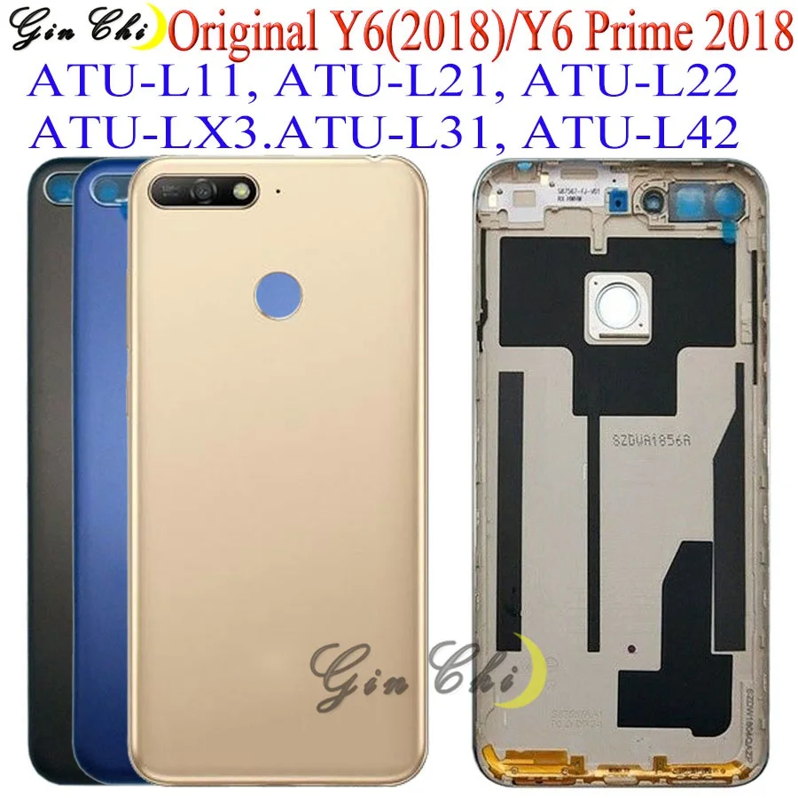 Задняя крышка аккумуляторного отсека для Huawei Y 2018 Prime Корпус Корпуса Y6 с кнопкой