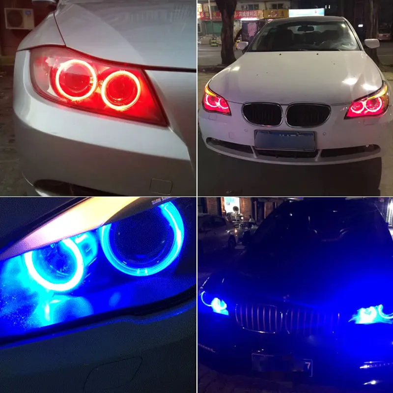 2x160w CANbus светодиодный Ангельские глазки габаритные огни лампы белый/синий/красный для BMW E39 E53 E60 E61 E63 E64 E65 E66 E87 525i 530i 545i