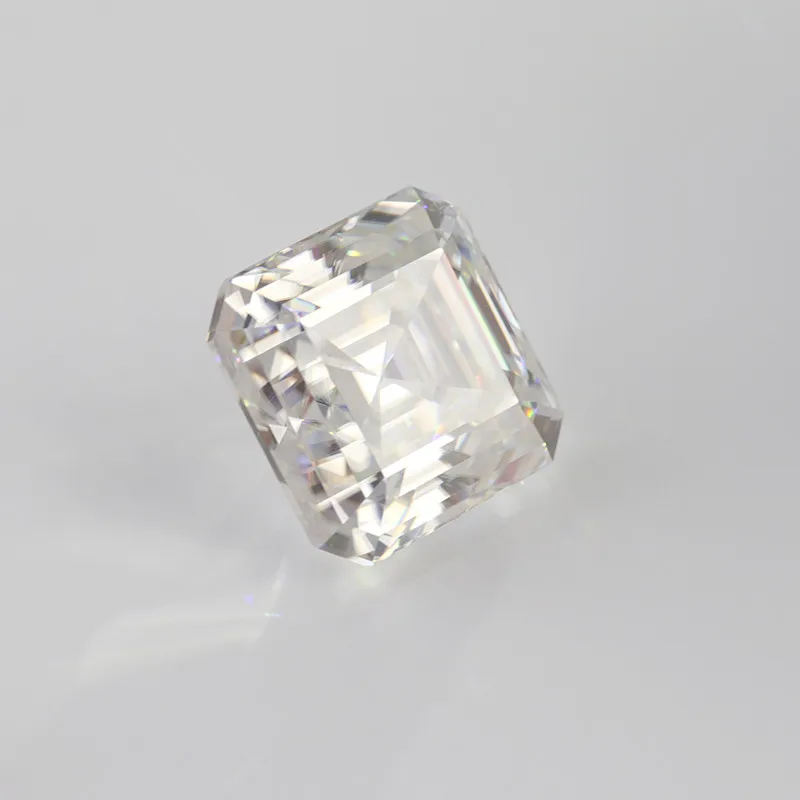 Тест Положительный включает сертификат 1 карат 6x6 мм Asscher Cut Муассанит D Цвет VVS 3Ex для 10 к кольцо/14 к браслет/18 К серьги