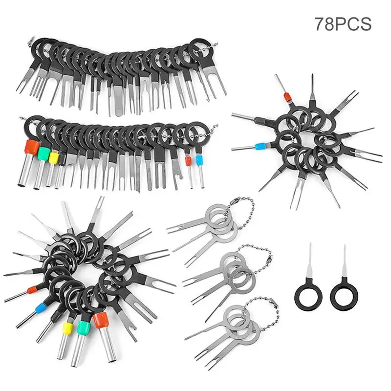 78/76/41/38/11pcs Car Terminal Remove Tool Set Stainless Steel Extracor Pin Puller Wire Extracors Removal Kit Accessories | Автомобили и