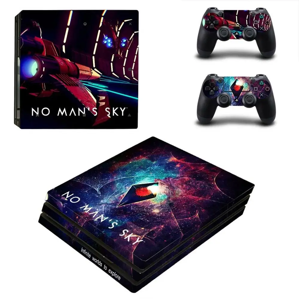 YSP4P-0523 Наклейка No man's sky PS4 Pro s PS 4 Play station 4 Pro Виниловая наклейка для консоли и контроллера playstation 4 Pro - Цвет: YSP4P-0523