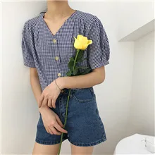Dk3433 [Yellow Zheng] летние прямые брюки с высокой талией, повседневные женские джинсовые шорты