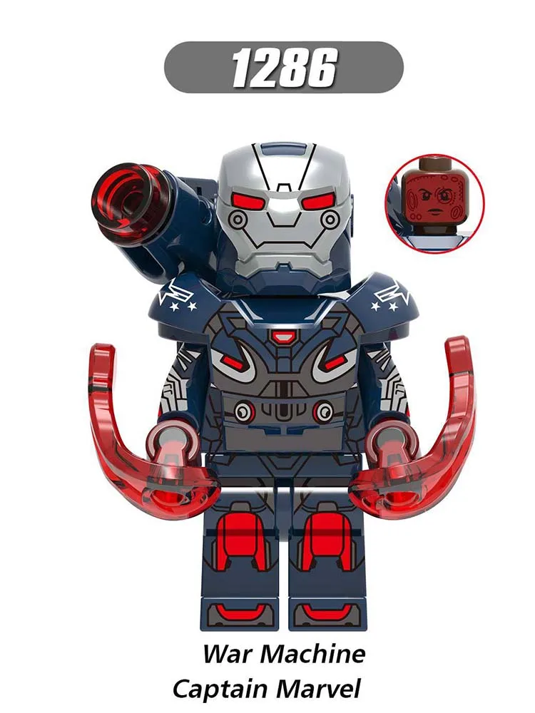 

Single Sale LegoINGlys Super Heroes Endgame Far From Home War Machine Tony Stark Captain Marvel Building Block Toy Children Gift