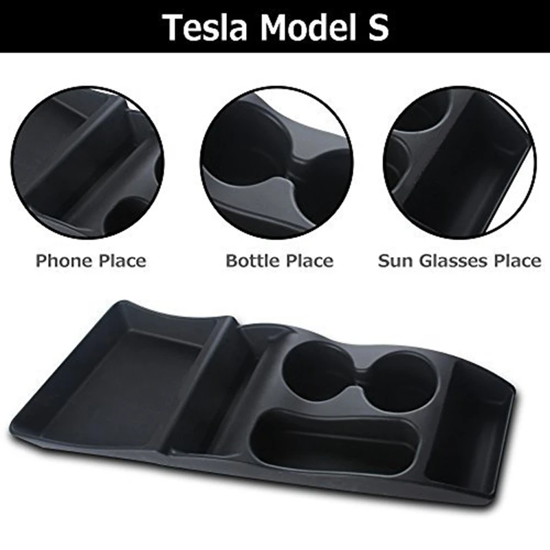 Автомобильный контейнер для хранения, держатель для чашки Tesla, модель S, центральный контейнер/держатель для чашки, консоль Tesla, контейнер для хранения, коробка для хранения 2