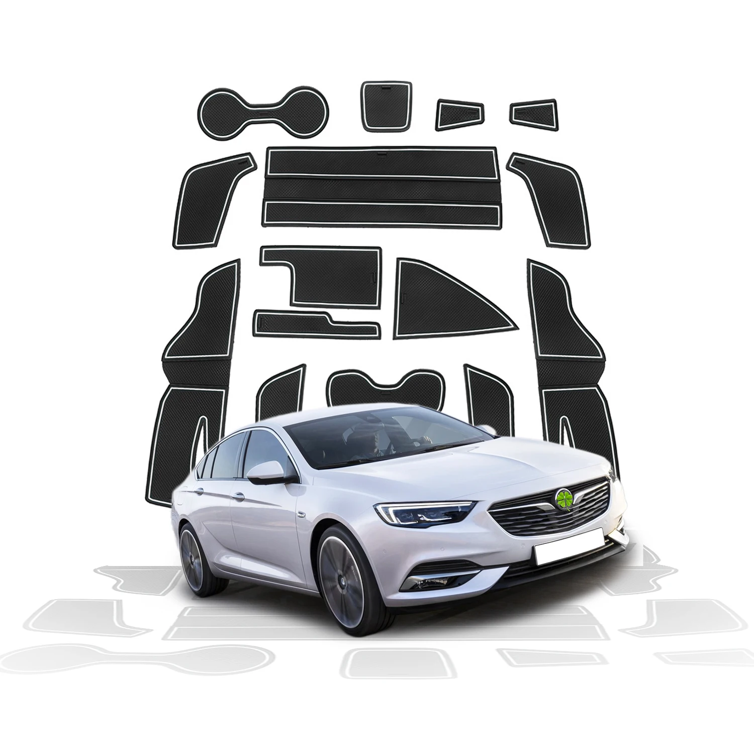 RUIYA автомобильный Противоскользящий слот для ворот коврик для Buick Regal/Opel insignia, автомобильные аксессуары для интерьера, дверной рычаг, коробка, коврик для хранения