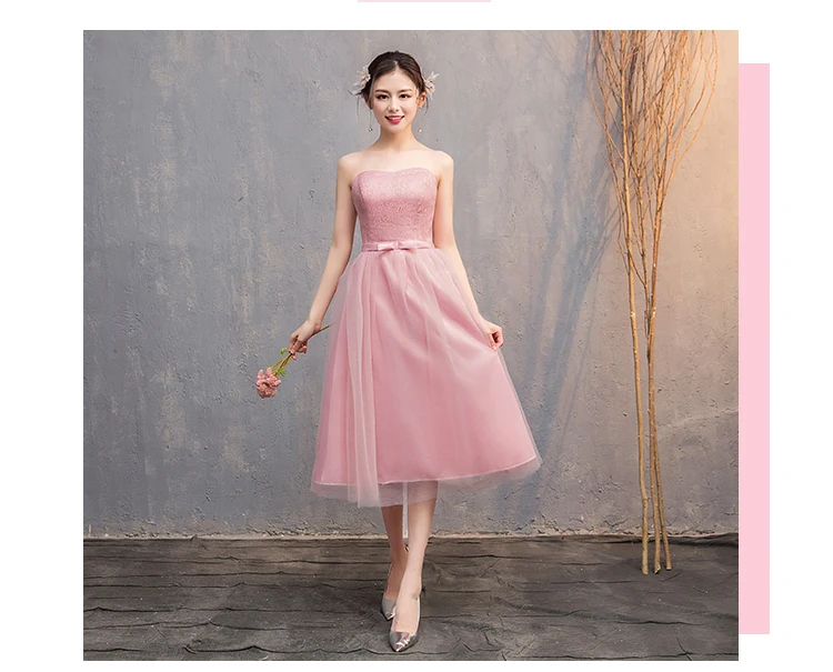 Vestido розовые Бордовые Платья для подружки невесты, элегантные, длиной до колен, простые, выпускные, для официального приема, weding, вечерние платья, сексуальное платье
