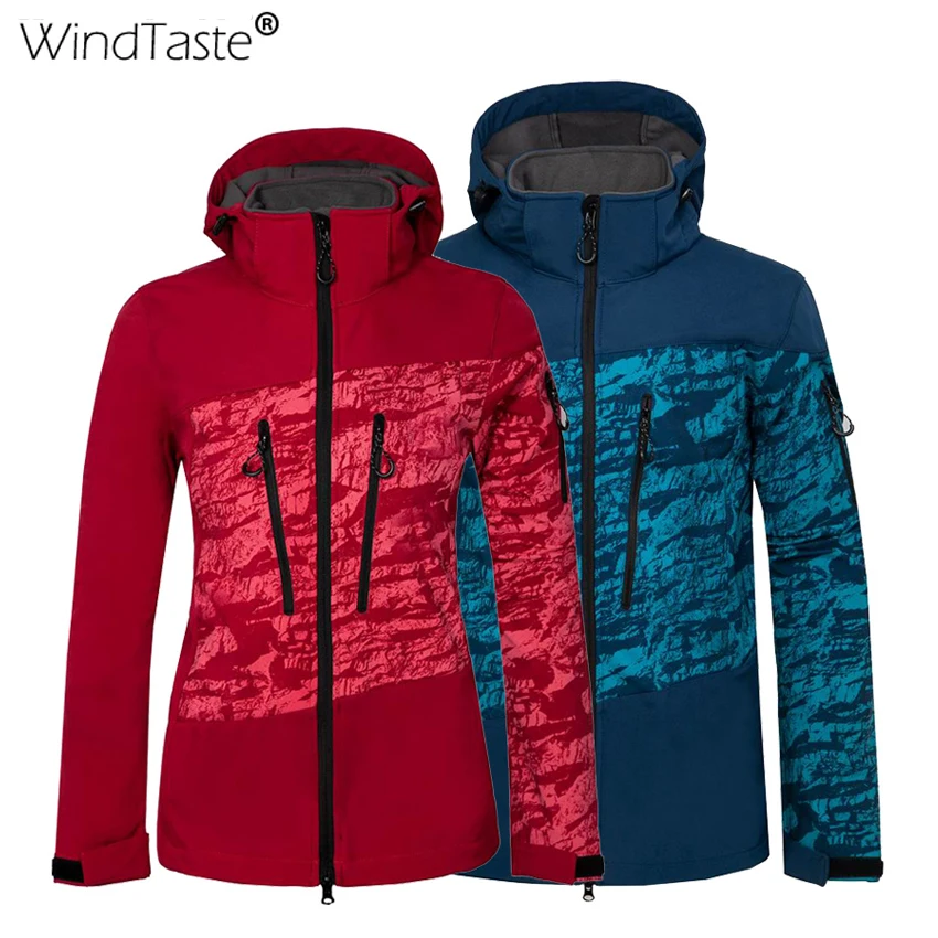 WindTaste, зимние мужские флисовые походные куртки, теплая спортивная ветровка для отдыха на открытом воздухе, кемпинга, треккинга, альпинизма, мужские термопальто KA154