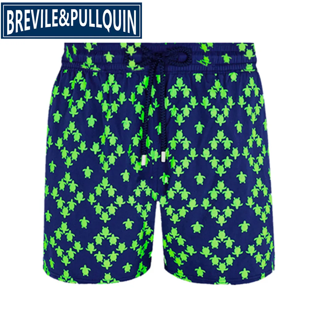 J Brand Fashion Brevile pullquin Beach Board Shorts Men Turtles Swimwear Bermuda Quick Dry Adults Swimtrunks M L XL XXL - Цвет: J