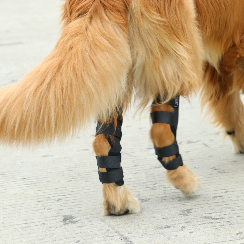 2pcs/set Pet Knee Pads Dog Support Brace Leg Hock Joint Wrap Breathable Injury Recover Legs Protector Paw Wraps
