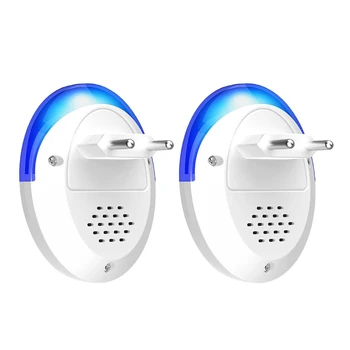 

Ultrasonic Pest 2 Packs Electronic Plug for Insects Mice Ant Mosquito Spider Rodent Roach Children Pets' Safe Sound generators