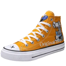 Мужская обувь; Новинка года; модная повседневная Молодежная обувь с высоким берцем; Мужская трендовая дышащая парусиновая обувь; мужские кроссовки; YGb-79981