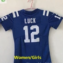 А+++ качественные женские 12 Эндрюс Лак Джерси синий S-XXL Индианаполис