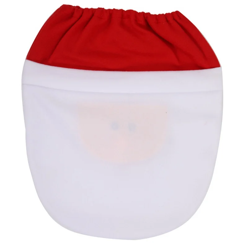 3Pcs/Set Merry Christmas Santa Claus Toilet Seat Cover Tank Cover And Area Rug Set Christmas Toilet Decoration Bathroom Supplies