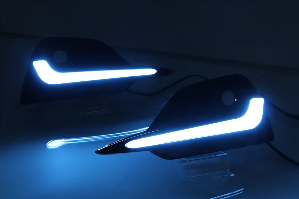 CSGJMY 2 шт. светодиодный фонарь дневного света для Nissan Qashqai динамический поворотный желтый сигнал автомобиля DRL 12 В светодиодный противотуманный фонарь