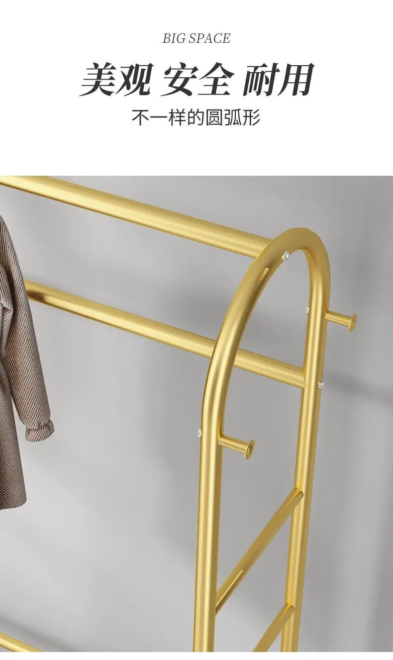 Clothes Rack Coat Rack Stand Floor Hanger Simple Clothing Rack Furniture Wardrobe Hat Stand Clothes Rack Stand Storage Shelves