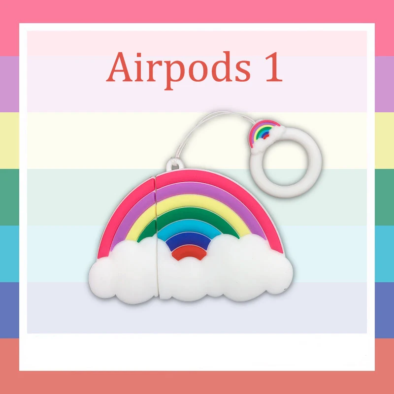 Airpods 1 Auroras для Apple Airpods Pro Чехол Радужный дизайн с кольцом Уникальный защитный чехол для наушников для Airpods 1 2 - Цвет: Airpods 1