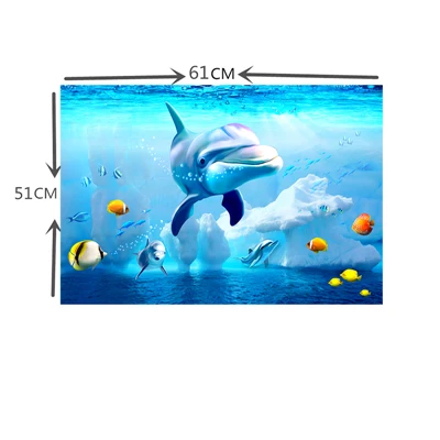 L24 x H20 inch Пользовательский аквариум фон пейзаж аквариума декоративный фон Дракон 3D HD фотография фоновое изображение - Цвет: L24 x H20 inch