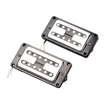 

2Pcs Guitar Double Coil Humbucker Pickups Set For Electric Guitar Parts White With Black Frame