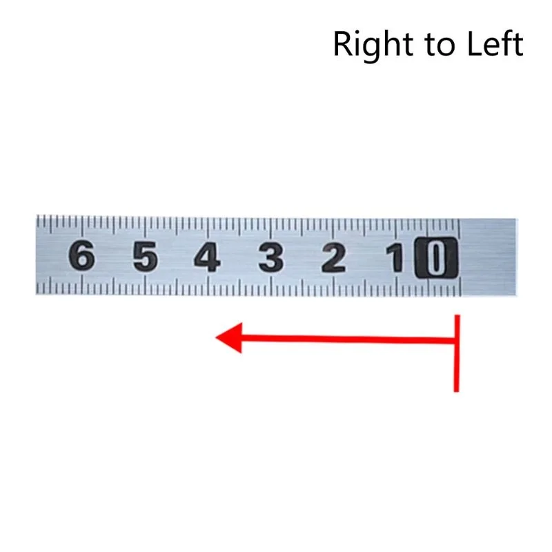 Right to Left Рулетка Метрическая 1 м-5 м Торцовочная измерительная лента стальная линейка для Т-образной дорожки станок пила стол Деревообрабатывающие инструменты - Цвет: Right to Left