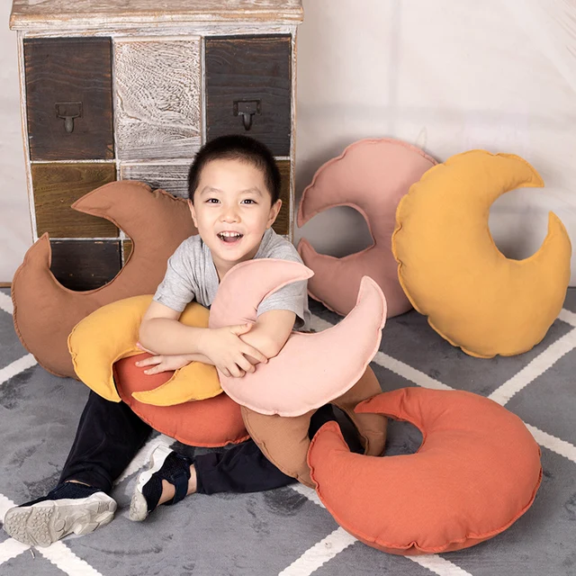 Color Moon Plush Pillow Soft Cushion Kawaii Moon Stuffed Plush Toys for Children Baby Kids Pillow Girl Gift Girl Room Decoration 3
