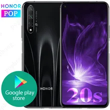 Honor 20 S мобильный телефон honor 20 S 6,26 дюймов Восьмиядерный Android 9,0 отпечаток пальца ID GPU Turbo 3,0 Google play 20 Вт Быстрая зарядка