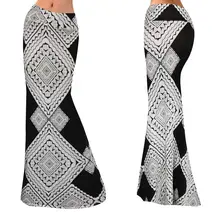 Большие размеры, летняя и осенняя длинная юбка, Женская Фасонная юбка, сексуальный принт, макси, для ночного клуба, юбки для вечеринок, тонкая юбка-годе