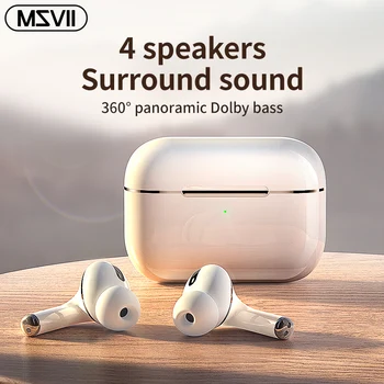 

Msvii TWS Bluetooth Earphone 5.1 Wireless charging HiFi high-quality sound Long Battery Wireless TWS Headphone