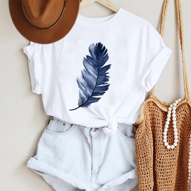 Cartoon Bird New Lovely Cute Trend 90s Style Fashion Summer Lady Print Tee Graphic T Top Female Tshirts Clothes T-Shirt