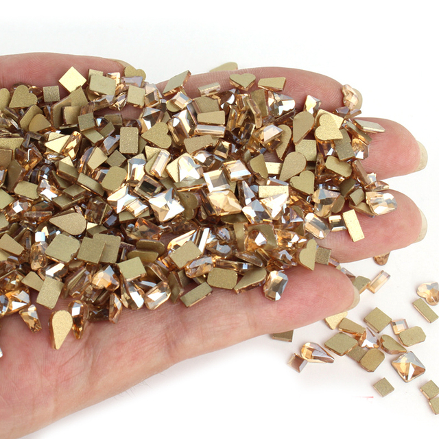 Mix Shapes  Nail Crystal Diamond Stone Strass AB Glass Rhinestones For 3D Nails Art Decorations square eye shape