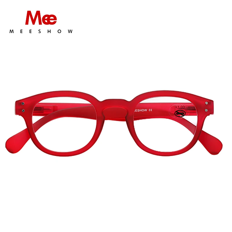 Meeshow очки для чтения Для мужчин Для женщин очки в стиле ретро, модные, очки для глаз с французский Стиль Lesebrillen 0+ 1,0+ 1,5+ 2,0+ 2,5+ 3,0 1513 все - Цвет оправы: RED