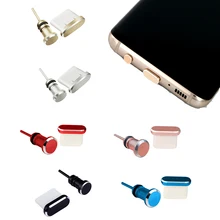 Porta de fone de ouvido tipo c, 2 peças, entrada de metal para substituição para celular tipo c 3.5mm rolha de fone de ouvido cores sólidas