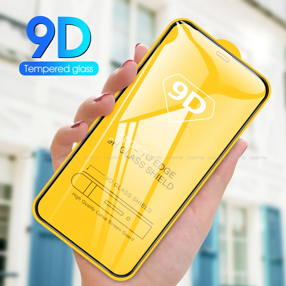 iphone screen protector 9D Cạnh Cong Kính Cường Lực Cho iPhone 11 12 13 Pro MAX X XR XS MAX 12Mini Phủ Màn Hình bảo Vệ Kính Cường Lực Cho iPhone 6 6S 8 7 Plus mobile phone screen protector